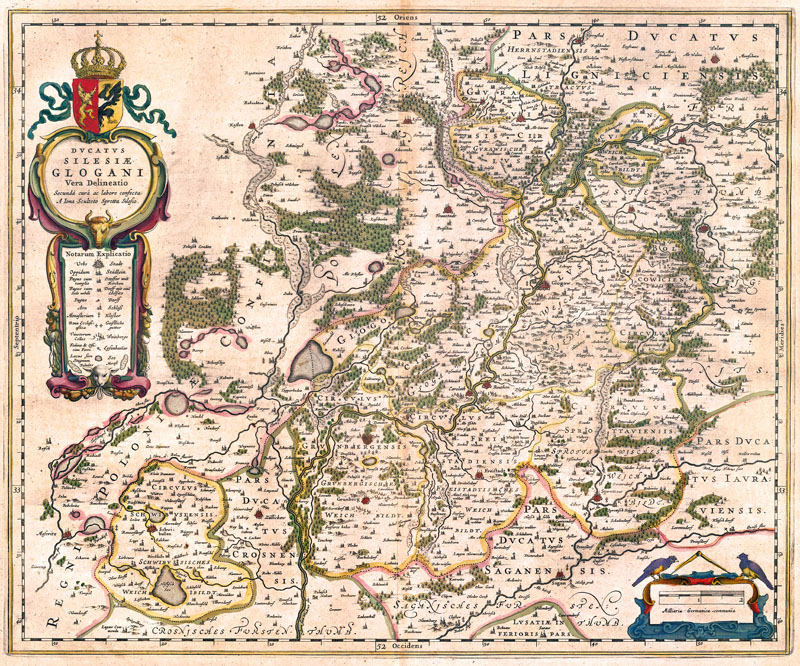 Silesia Glogani 1645 Blaeu
